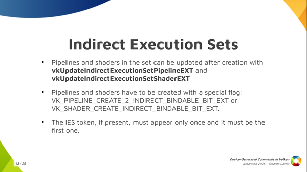 Slide 13: Indirect Execution Sets update instructions