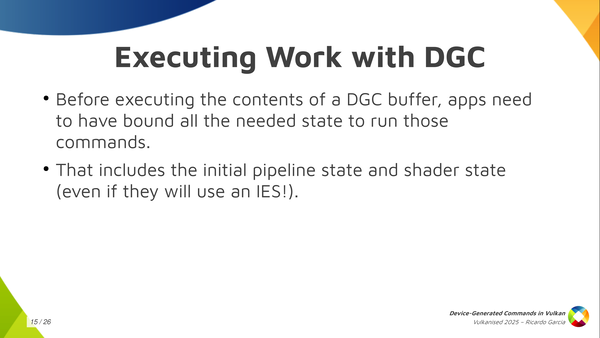 Slide 15: Executing Work with DGC