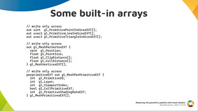 Some built-in arrays