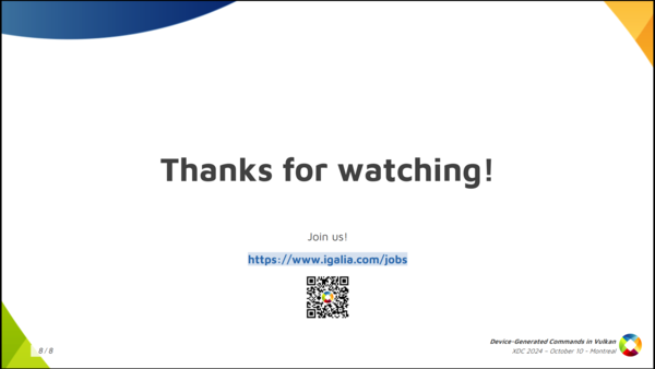 Closing slide: Thanks for watching!